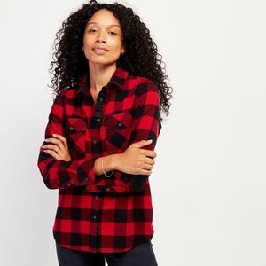 🍁🍁 Roots heavy plaid flannel button up shirt size small 🍁🍁